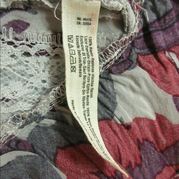 Intimately Free People versatile tunic floral Sz S - Picture 4 of 5